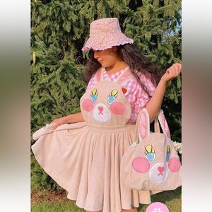 Miss candyhaulic milk tea bunny pinafore size SM